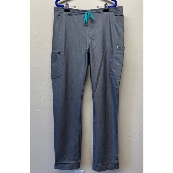 FIGS Yola Skinny Scrub Pants Graphite Gray Womens Large Tall TW2000T - Picture 1 of 10